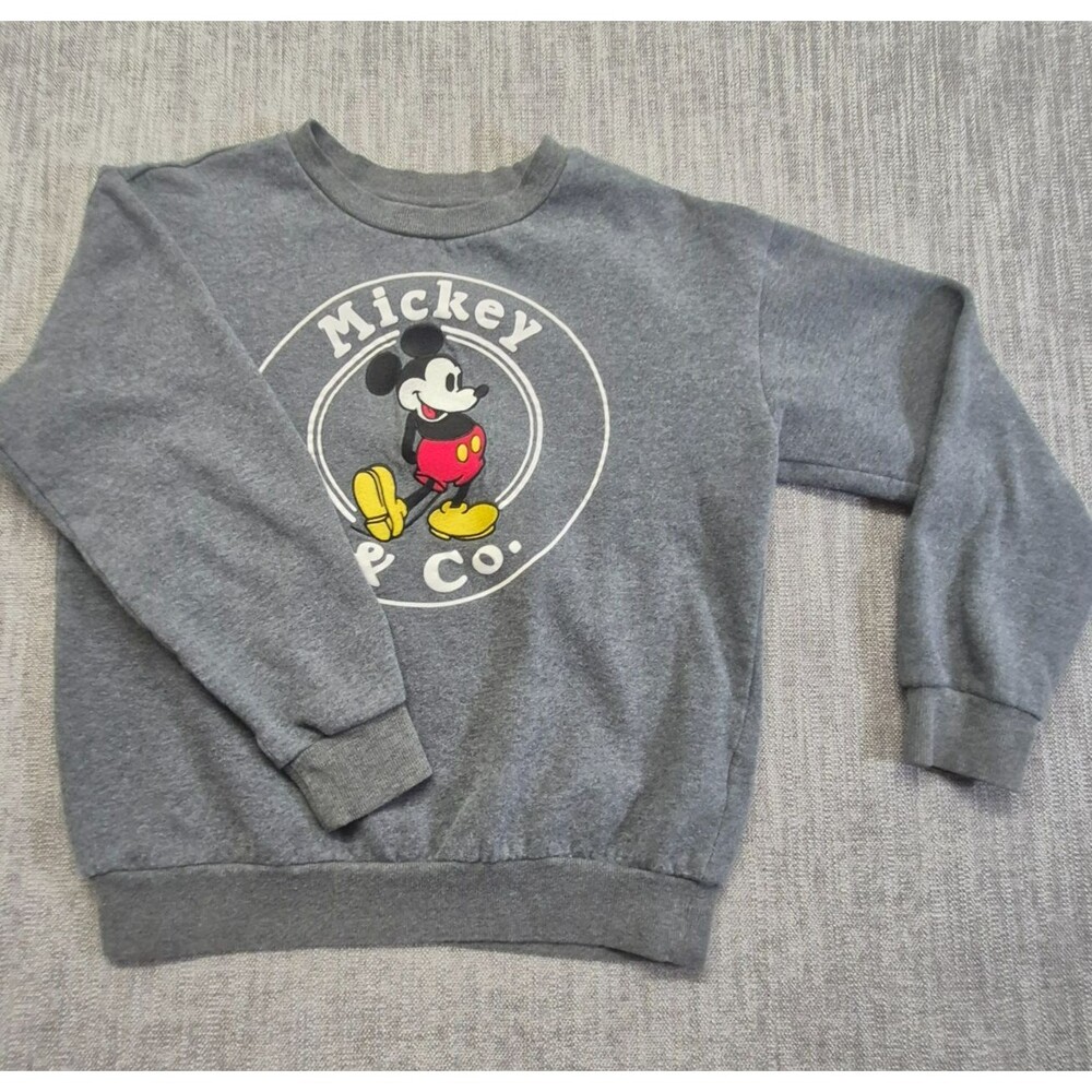 Disney Mickey & Co. Gray Mickey Mouse Sweatshirt Small cotton blend Women's